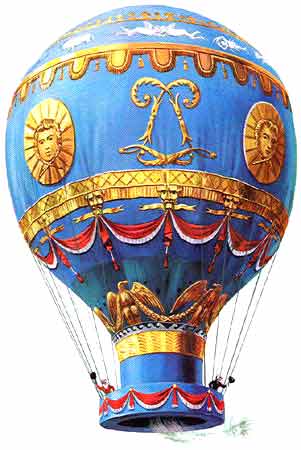 Montgolfier-luchtballon voor ballonvaart